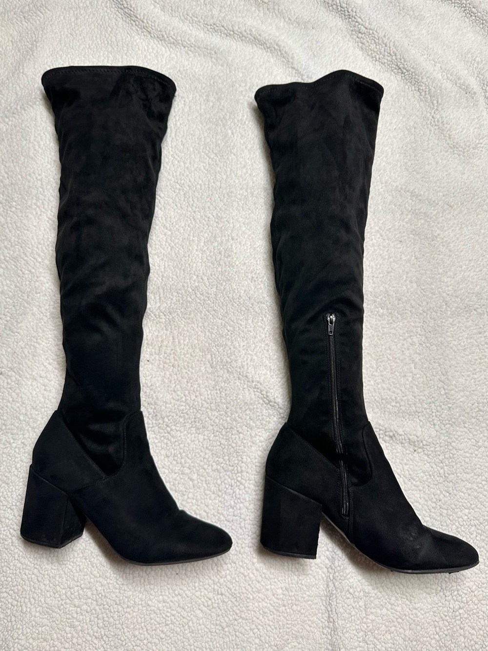 Bar III Womens Gabrie Faux Suede Block Heel Over-The-Knee Boots, 11M 10003381900